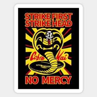 STRIKE FIRST, STRIKE HEAD, NO MERCY Magnet